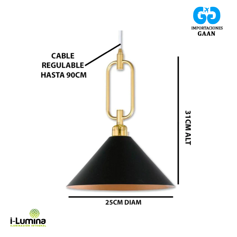 LUMINARIA COLGANTE CAMPANA ALUMINIO MURANO