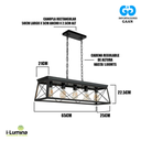 LAMPARA COLGANTE MORENA BLACK LED