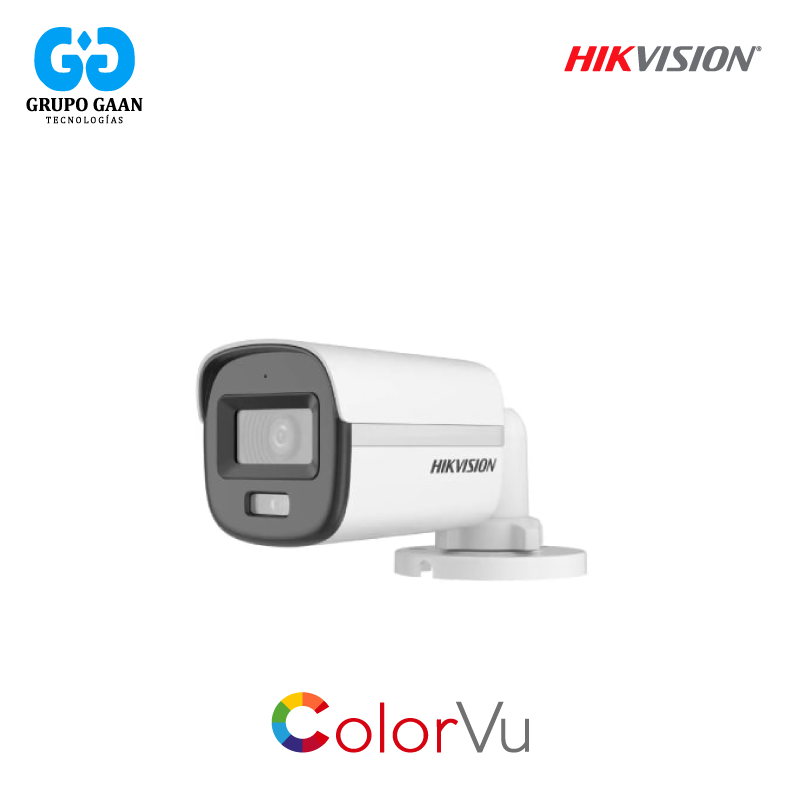 HIKVISION - TUBO 2MP COLORVU LENTE 2.8MM C/AUDIO HIBRIDO - HK-DS2CE10DF0T-LPFS
