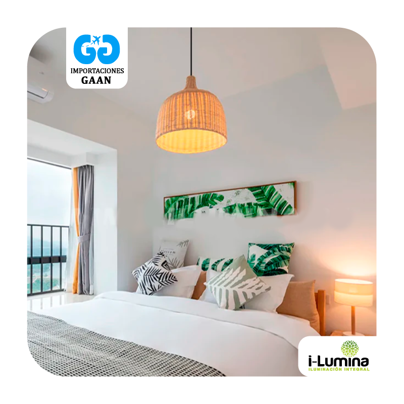 LAMPARA MIMBRE JASMINA 45 X 45