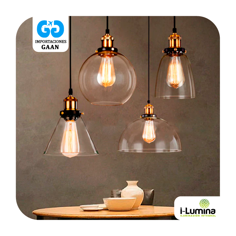 LAMPARA COLGANTE MILANO KRYSTAL LUX GOLD
