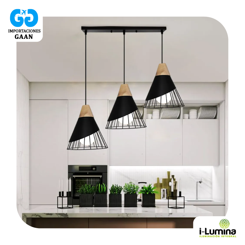 LAMPARA COLGANTE ZAMORA BLACK