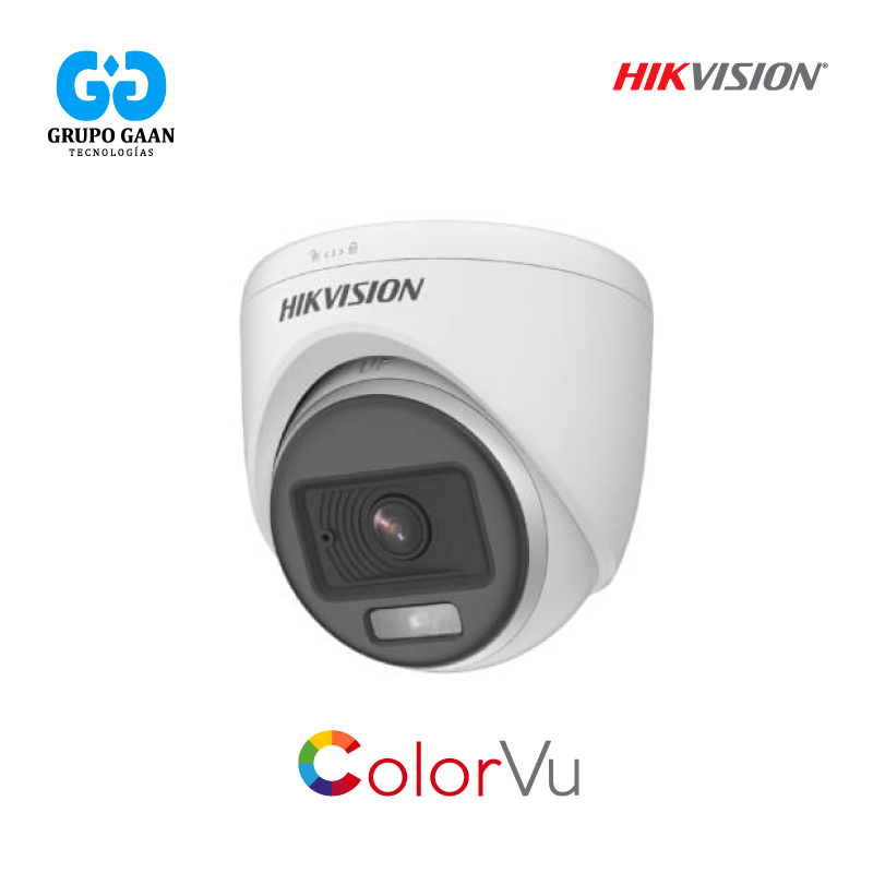 HIKVISION - DOMO 2MP COLORVU LENTE 2.8MM C /AUDIO - HIBRIDO - DS-2CE70DF0T-LPFS