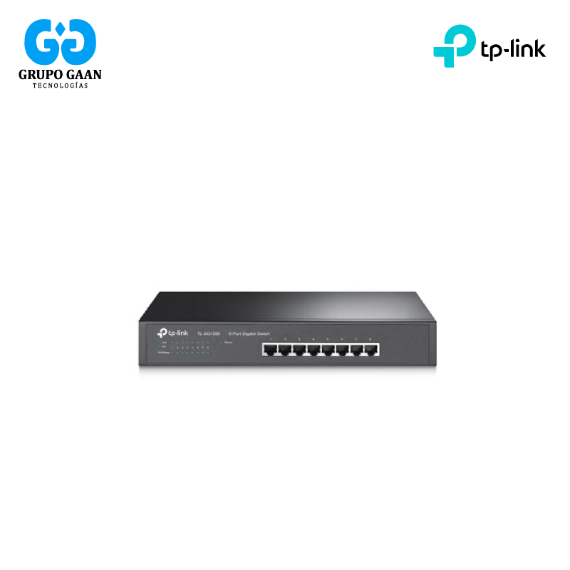 TP-LINK - SWITCH 8P GIGABIT. CASE METALICO (2) - TP-TL-SG1008