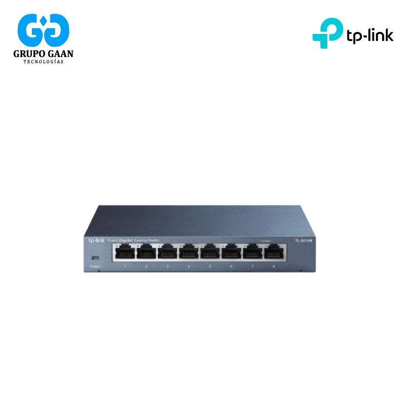 TP-LINK - SWITCH 8P GIGABIT. CASE METALICO - TL-SG108