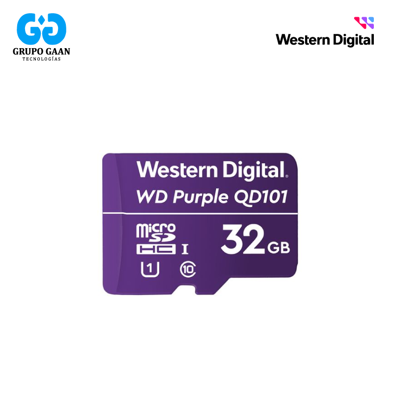 MICRO SD WESTER DIGITAL 32GB PARA VIDEO VIGILANCIA - PURPLE - WD-MICROSD-32GB