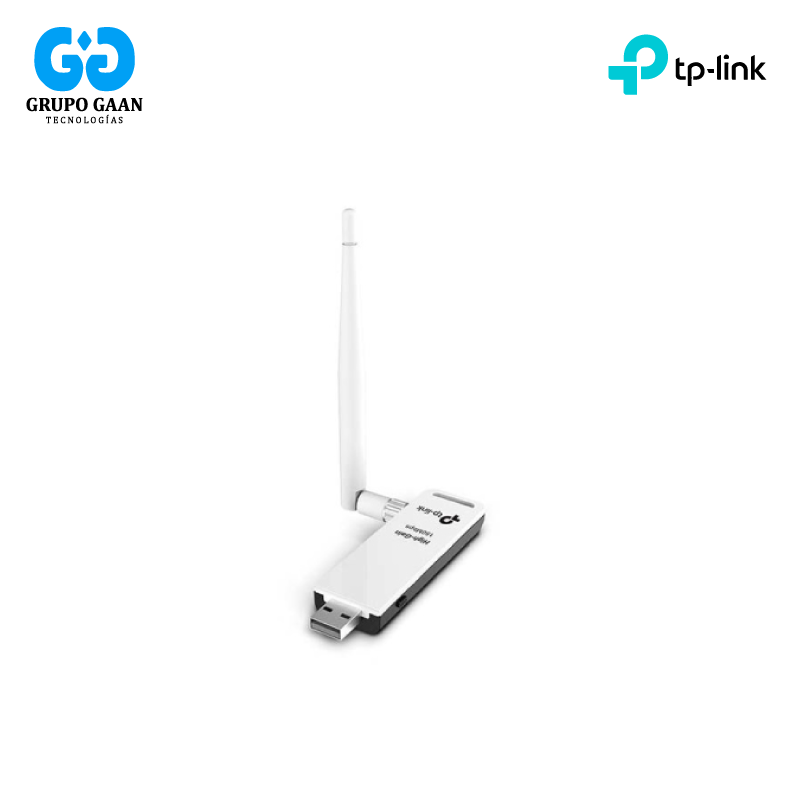 TP-LINK - ADAPTADOR USB WIFI GRAN POTENCIA 150MBPS 2.4GHZ 1 ANTENA - TP-TL-WN722N