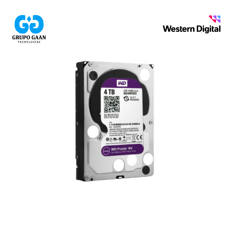 DISCO DURO WESTER DIGITAL PURPLE WD 4 TB SATA - SE-HDD4TB [MG]