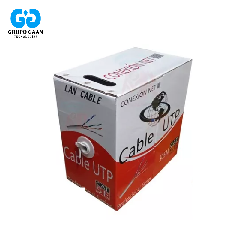 AMERICAN STAR - CABLE UTP CCA CAT 5E  23 AWG GRIS - X ROLLO 305M