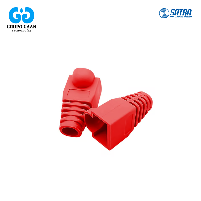 CAPUCHAS RJ45 COLOR ROJO X BOLSA 100 UND