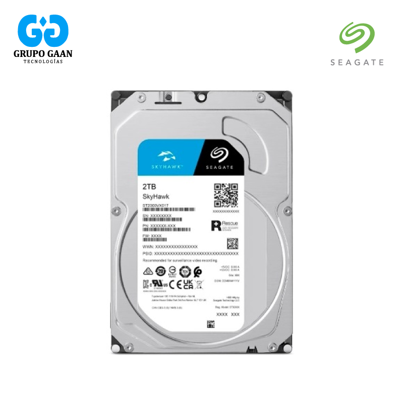 DISCO DURO SEAGATE ST1000VX013 SKYHAWK 2TB SATA