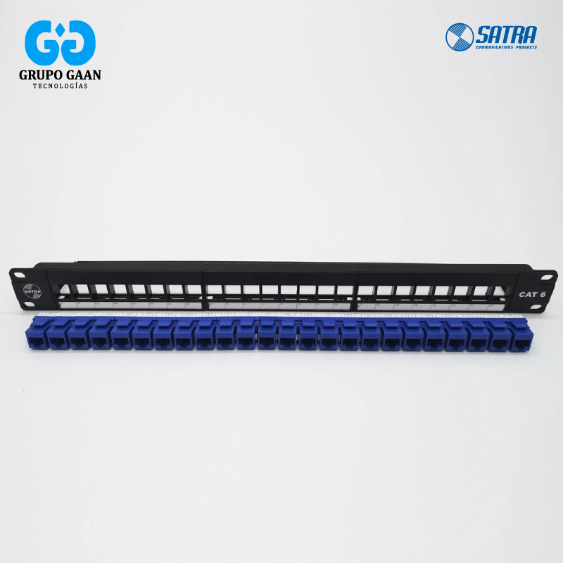 SATRA - PATCH PANEL CAT 6 MOD 24 PTOS C/J AZUL SATRA