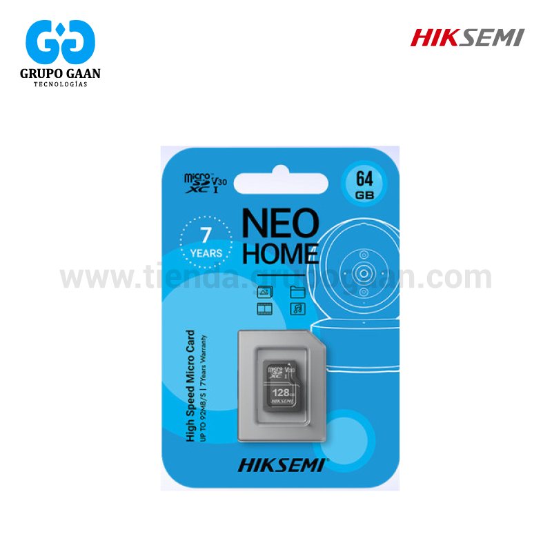 HIKSEMI - MICRO SD CARD 64GB NEO HOME - HS-TF-D1/64GB/NEO HOME/W