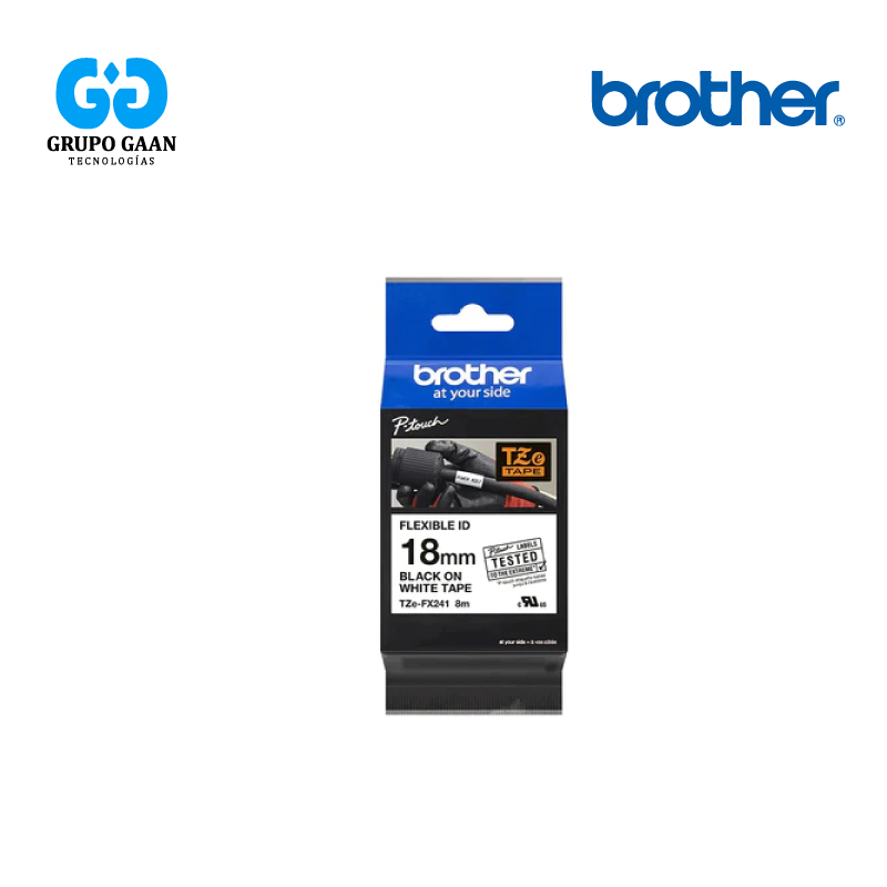 BROTHER - CINTA FLEX BLANCO 18MM BROTHER -TZEFX-241