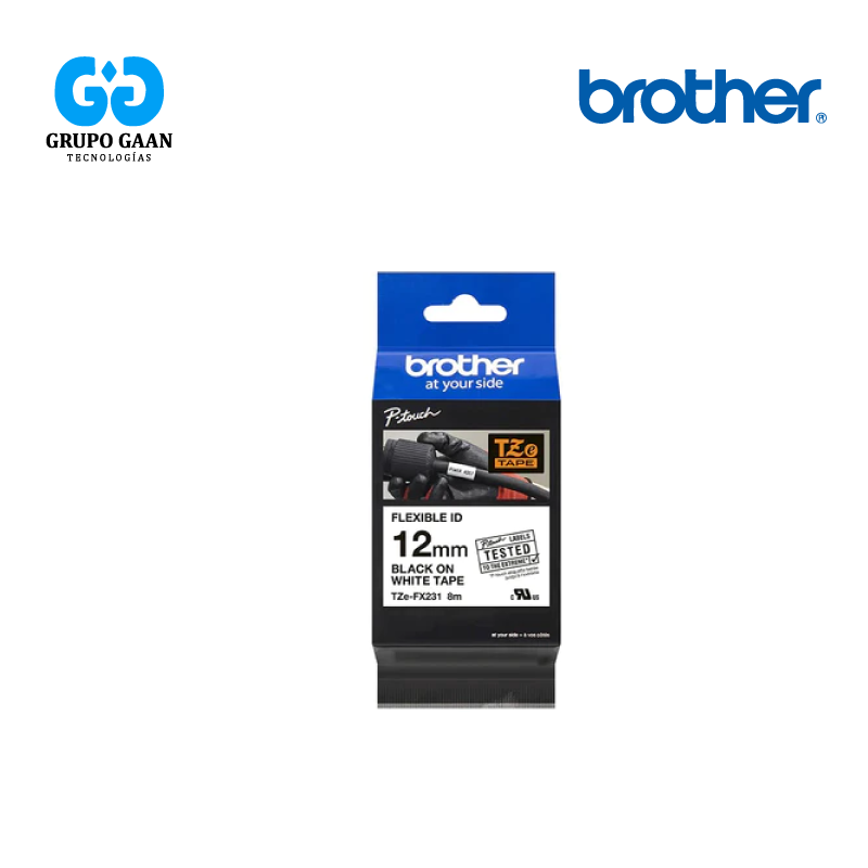 BROTHER - CINTA FLEX BLANCO 12MM BROTHER - TZEFX-231