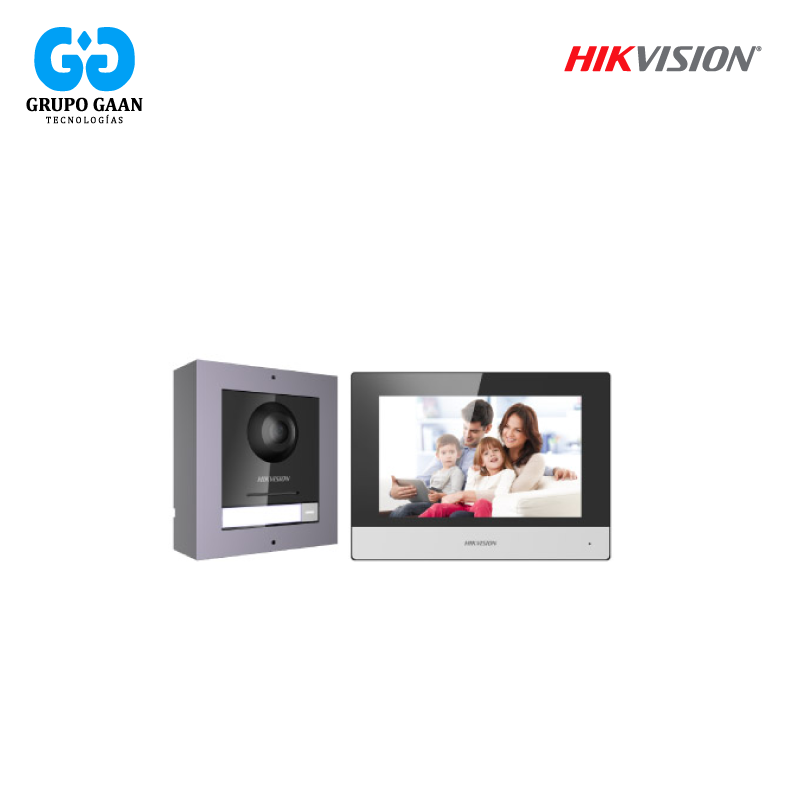 HIKVISION - KIT VIDEO PORTERO C/DS-KD8003, DS-KH6320, SWITCH Y SD CARD - HK-DS-KIS602