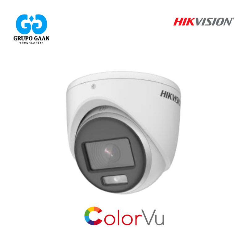 HIKVISION - DOMO HIKVISION 2MP COLORVU LENTE 2.8MM (3) - HK-DS2CE70DF0T-PF