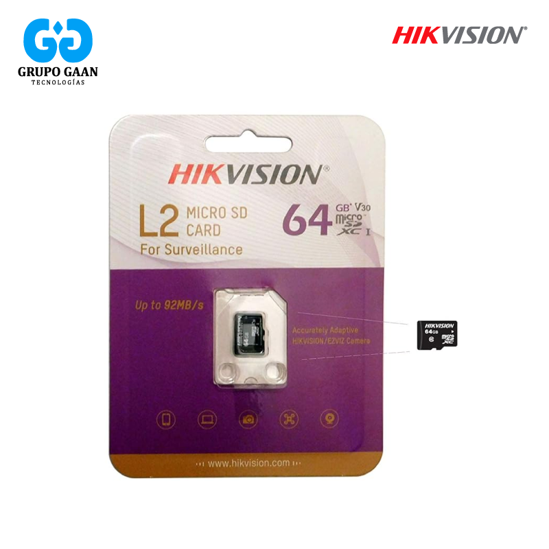 HIKVISION - MICRO SD-HC 64GB 500 USOS - HS-TF-L2 64G [MG]