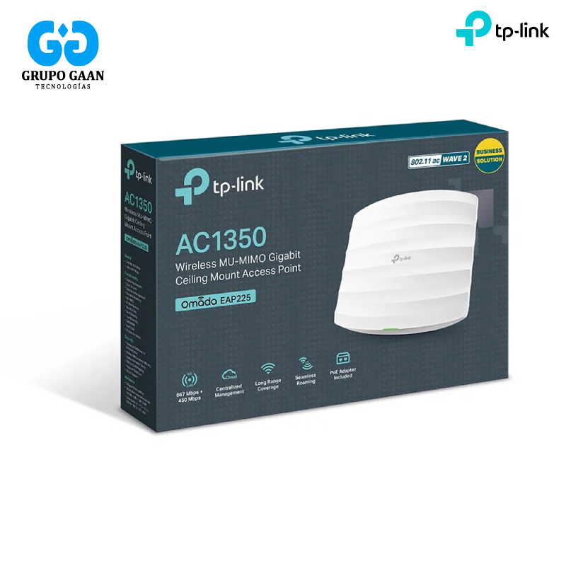 TP-LINK - ACCESS POINT 400MBPS 2.4/5 GHZ BUSINESS INTERIOR - EAP225