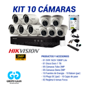 KIT 10 CÁMARAS DE SEGURIDAD - 2MP - HIKVISION