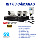 KIT 03 CÁMARAS DE SEGURIDAD - 2MP - HIKVISION