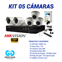 KIT 05 CÁMARAS DE SEGURIDAD - 2MP - HIKVISION