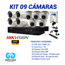 KIT 09 CÁMARAS DE SEGURIDAD - 2MP - HIKVISION