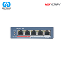 HIKVISION - SWITCH ADMINIS 4 POE ALL 100M + 1 UP RJ45 GIGABITE - BAJO CONSUMO - HK-DS-3E1105P-EI/M