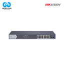 HIKVISION - SWITCH ADMIN 16 PUERTOS POE CON PUERTOS 1000M - HK-DS-3E1518P-SI