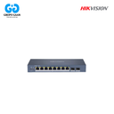 HIKVISION - SWITH ADMIN 8 PUERTOS POE 2 PUERTOS 1000M Y 1P FIBRA - HK-DS-3E1510P-SI
