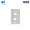 NEWLINK - FACE PLATE WALL PLATE 2 PUERTOS - NEW-4000002