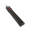 FORZA - REGLETA NEGRA 6 TOMAS CABLE 90 CM- FZ-FPS-001B
