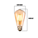 FOCO LED TUBULAR ST64 ÁMBAR 4W LUZ CÁLIDA