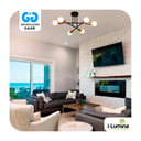 KIT LAMPARA  COLGANTE  OLENKA  BLACK AND  GOLD LED INCLUYE FOCOS ST64