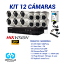 KIT 12 CÁMARAS DE SEGURIDAD - 2MP - HIKVISION