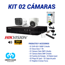 KIT 02 CÁMARAS DE SEGURIDAD - 2MP CON AUDIO- HIKVISION