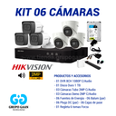 KIT 06 CÁMARAS DE SEGURIDAD - 2MP CON AUDIO- HIKVISION