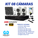 KIT 08 CÁMARAS DE SEGURIDAD - 2MP CON AUDIO- HIKVISION