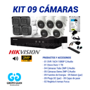 KIT 09 CÁMARAS DE SEGURIDAD - 2MP CON AUDIO- HIKVISION
