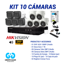 KIT 10 CÁMARAS DE SEGURIDAD - 2MP CON AUDIO- HIKVISION