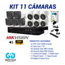 KIT 11 CÁMARAS DE SEGURIDAD - 2MP CON AUDIO - HIKVISION