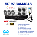 KIT 07 CÁMARAS DE SEGURIDAD - 2MP COLORVU CON AUDIO- HIKVISION