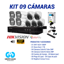 KIT 09 CÁMARAS DE SEGURIDAD - 2MP COLORVU CON AUDIO- HIKVISION