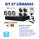 KIT 07 CÁMARAS DE SEGURIDAD - 5MP COLORVU CON AUDIO- HIKVISION