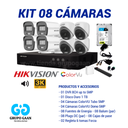KIT 08 CÁMARAS DE SEGURIDAD - 5MP COLORVU CON AUDIO- HIKVISION