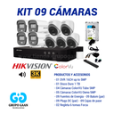 KIT 09 CÁMARAS DE SEGURIDAD - 5MP COLORVU CON AUDIO- HIKVISION