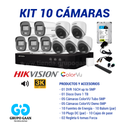 KIT 10 CÁMARAS DE SEGURIDAD - 5MP COLORVU CON AUDIO- HIKVISION