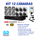 KIT 12 CÁMARAS DE SEGURIDAD - 5MP COLORVU CON AUDIO - HIKVISION