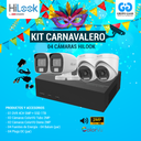 KIT 04 CÁMARAS DE SEGURIDAD - 2MP COLORVU CON AUDIO- HILOOK