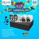 KIT 04 CÁMARAS DE SEGURIDAD - 5MP COLORVU CON AUDIO- HILOOK